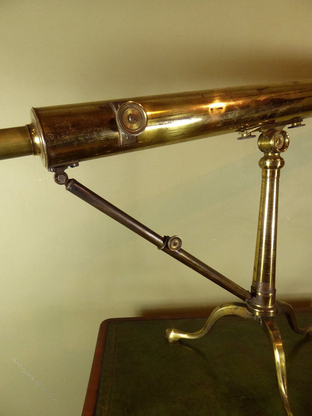Antiques Atlas 19th C Brass Telescope By Dunn, Edinburgh