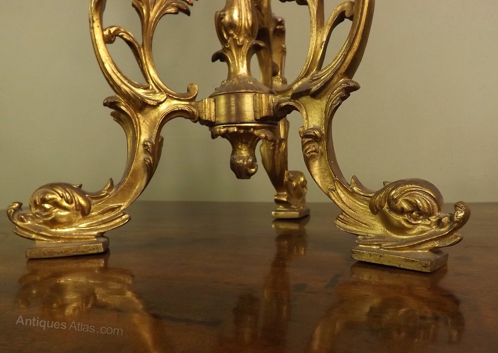 Antiques Atlas 19th C Gilt Brass Lamp Base Antique Lighting Lamp Bases