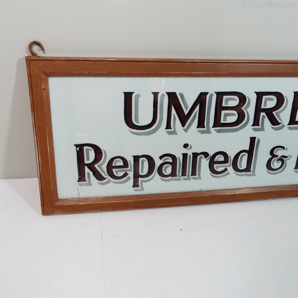 Antiques Atlas 19th C Glass Sign