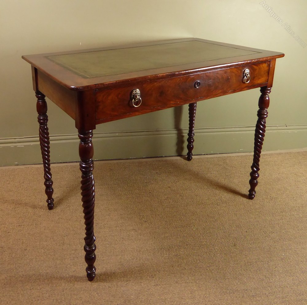 19th C Mahogany Writing Table Antiques Atlas