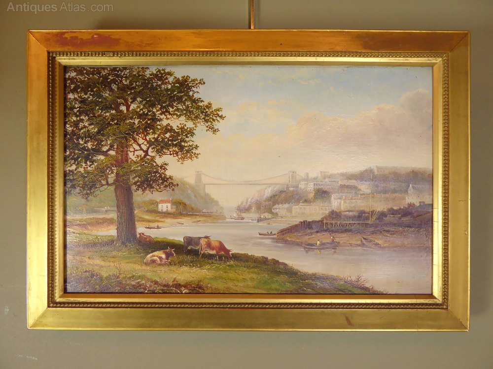 Antiques Atlas 19th C Oil Painting Of Clifton