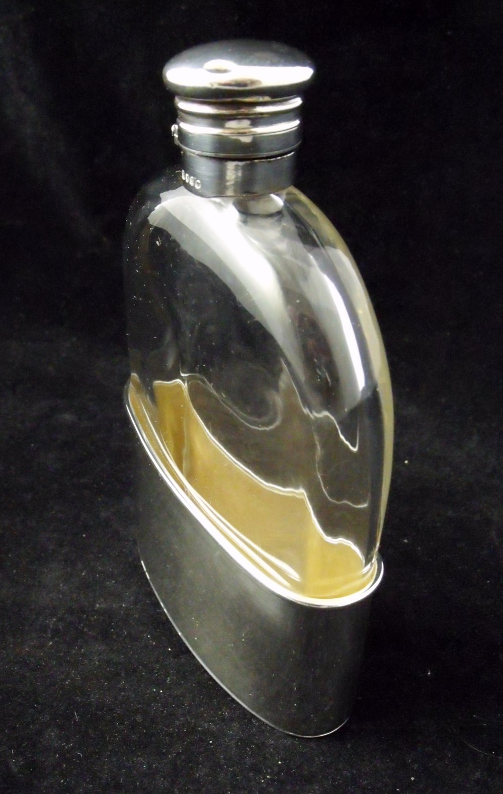 Antiques Atlas 19th C Silver & Glass Hip Flask