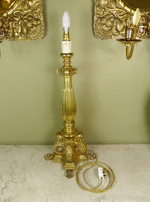 Antiques Atlas 19th C Brass Lamp Base