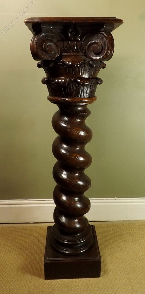 Antiques Atlas 19th C Oak Column, Pedestal
