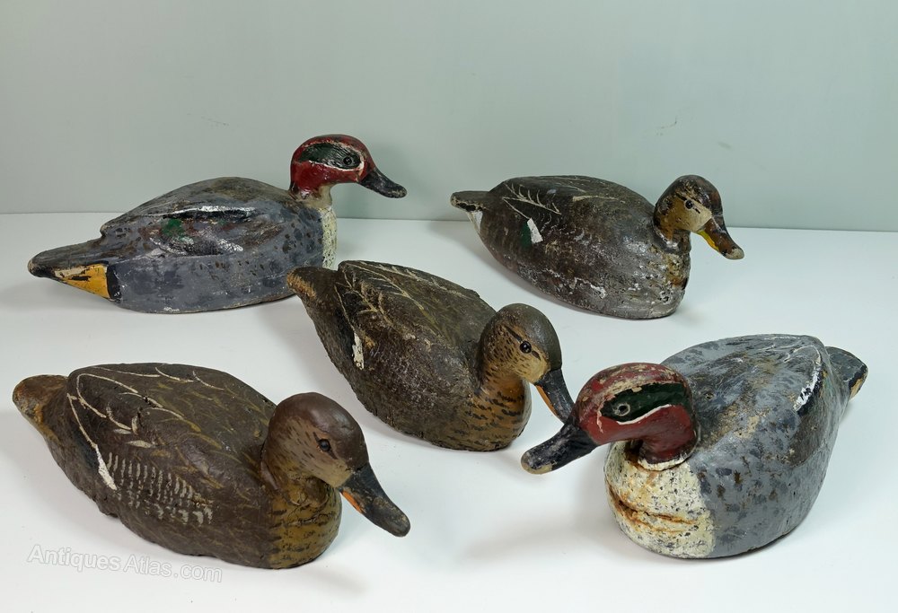 Antiques Atlas Collection Of 19th C Cork Decoy Ducks