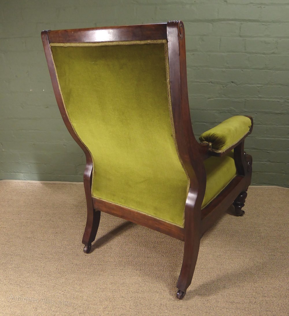 Generous 19th C Library Chair Antiques Atlas