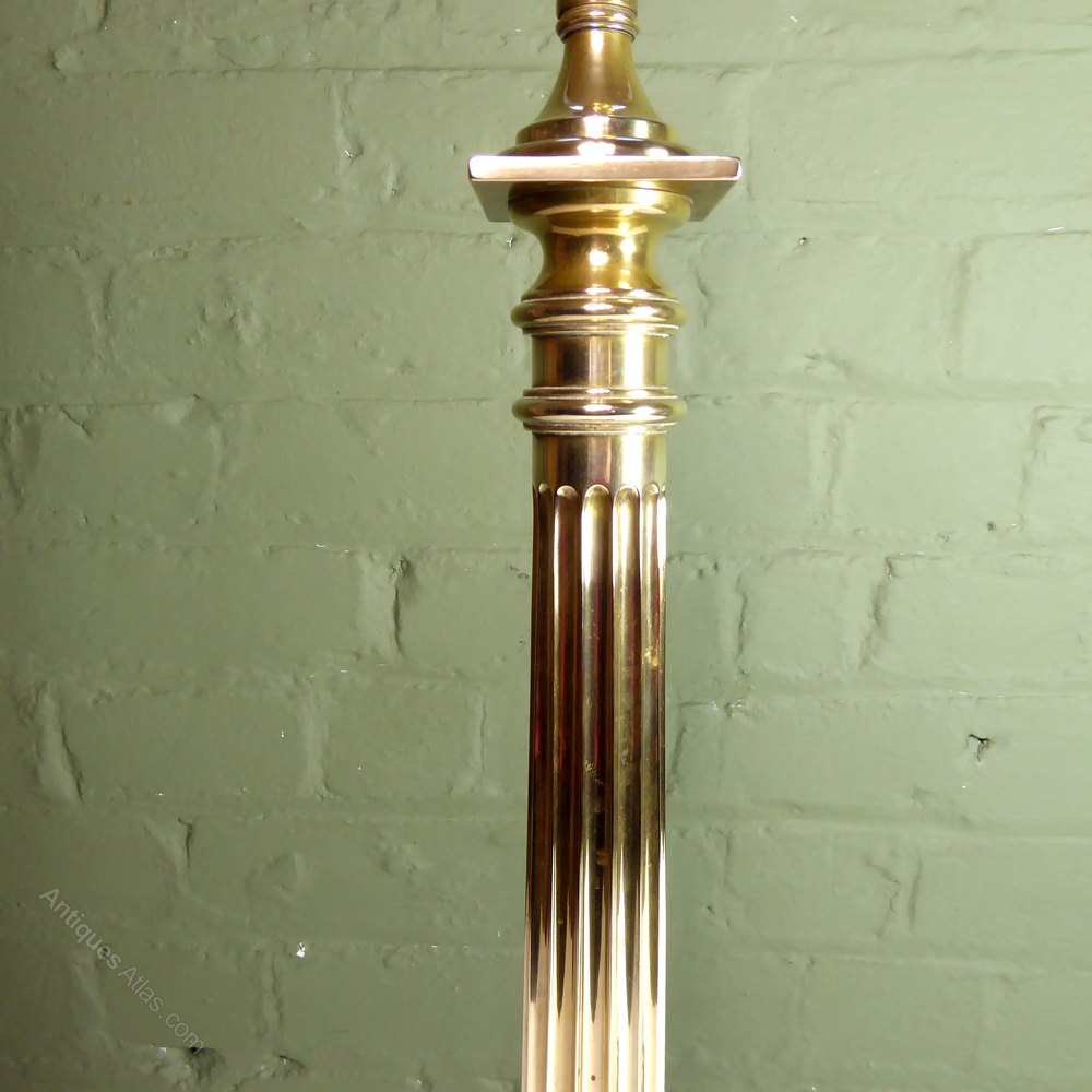 Antiques Atlas Large 19th C Brass Lamp Base