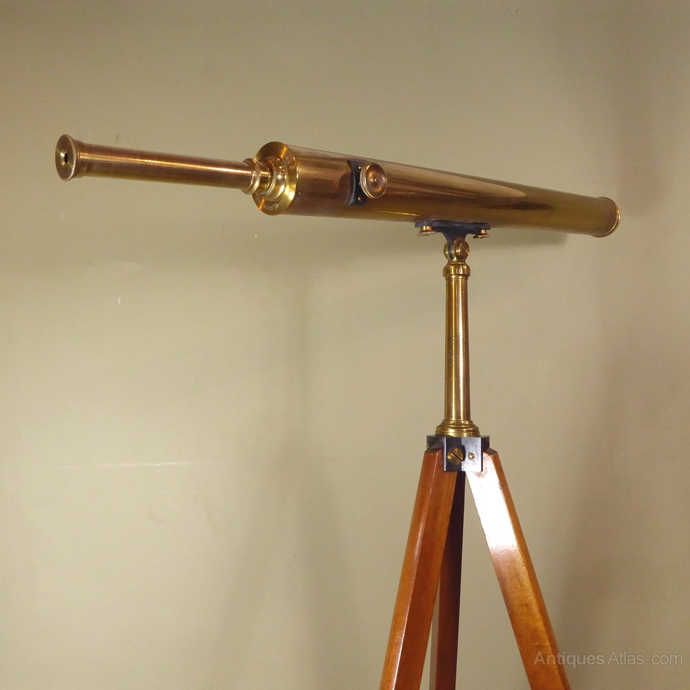Antiques Atlas Large 19th C Gilt Brass Telescope, London