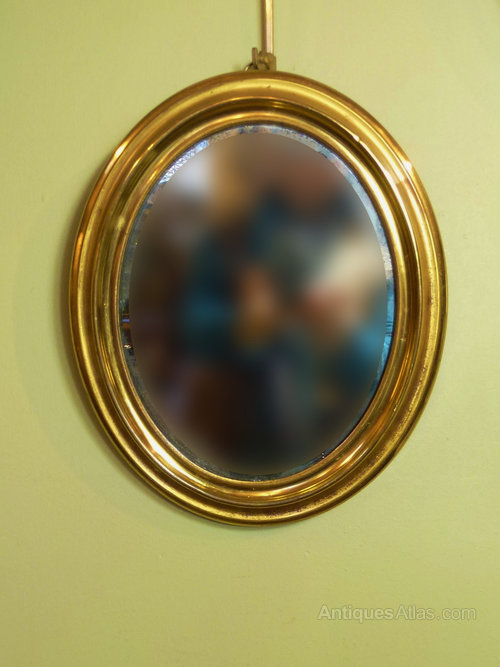 Antiques Atlas Oval Gilt Brass Wall Mirror