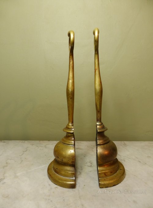 Antiques Atlas Pair 19th C Brass Door Stops