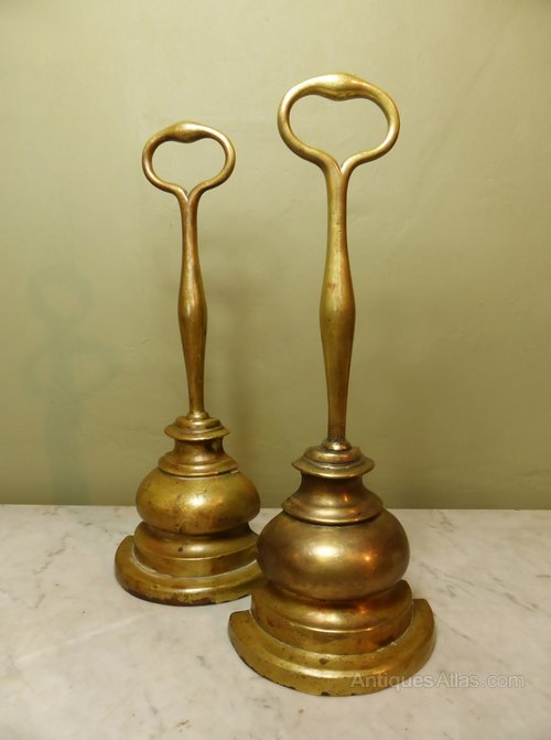 Antiques Atlas Pair 19th C Brass Door Stops