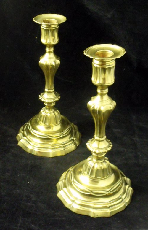 Antiques Atlas Pair Of 18th C Brass Candlesticks
