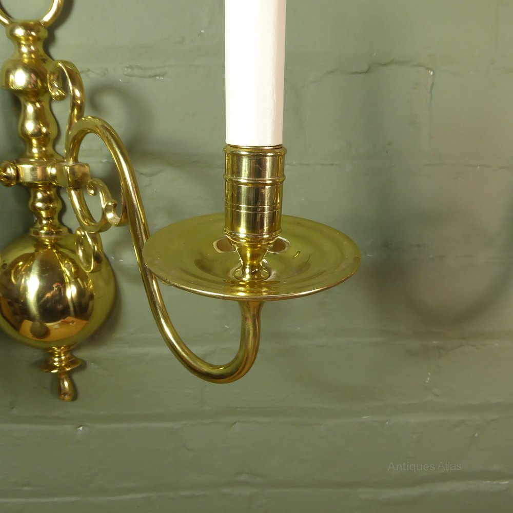 Antiques Atlas Pair Of 19th C Brass Wall Lights