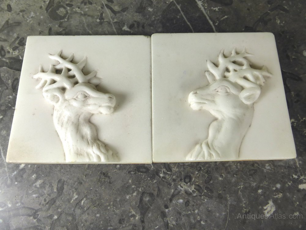 Marble Tablet Antiques Atlas - Pair Of 19th C Marble Tablets
