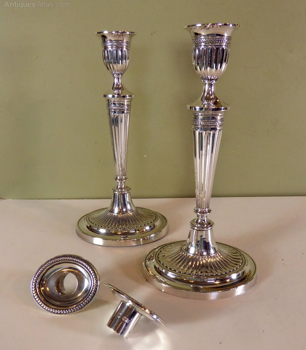Antiques Atlas Pair Of SIlver Candlesticks