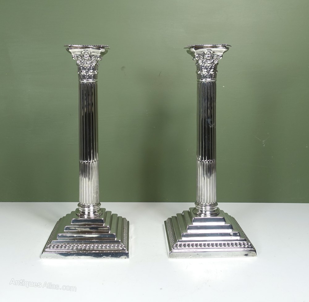 Antiques Atlas Pair Of Silver Candlesticks