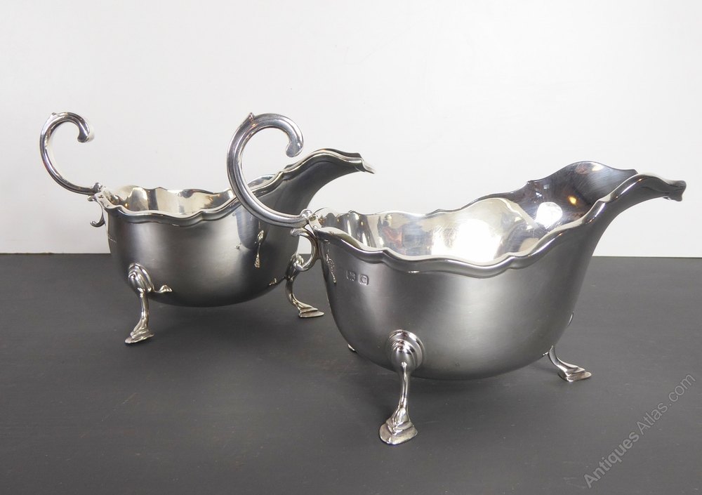 Antiques Atlas Pair Of Silver Sauce Boats 1927