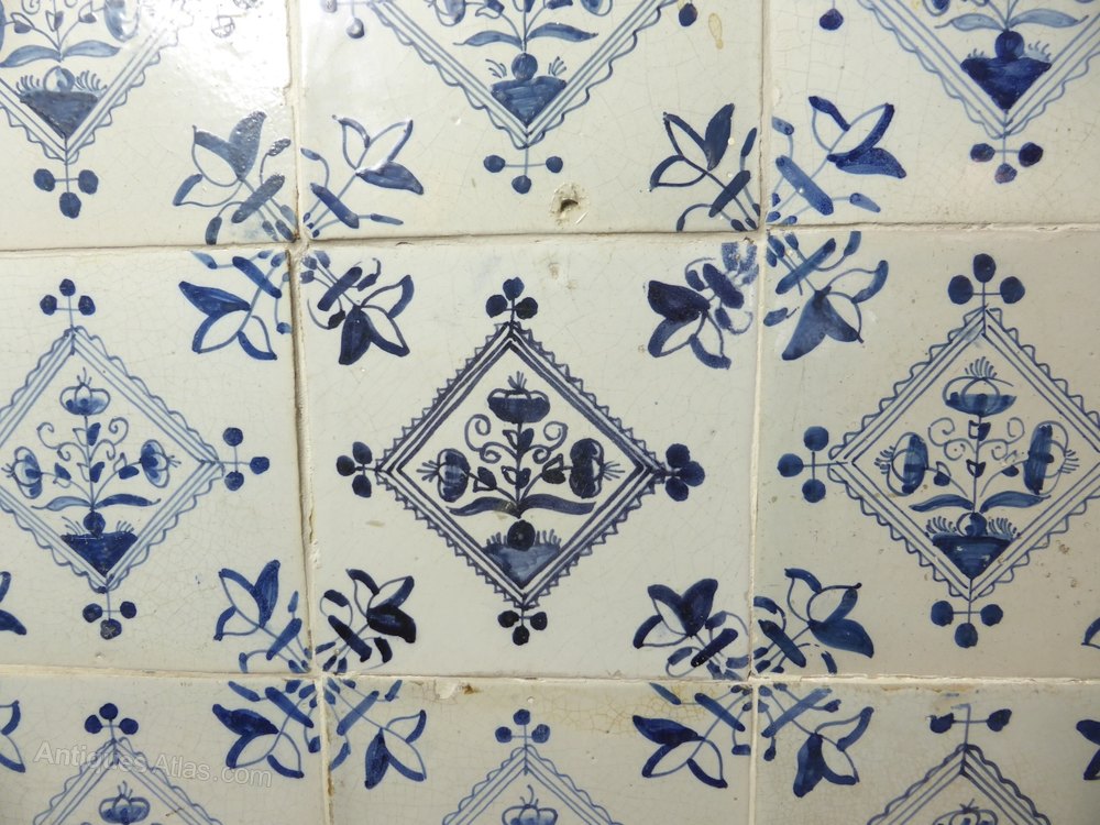 Antiques Atlas Panel Of 18th C Delft Tiles