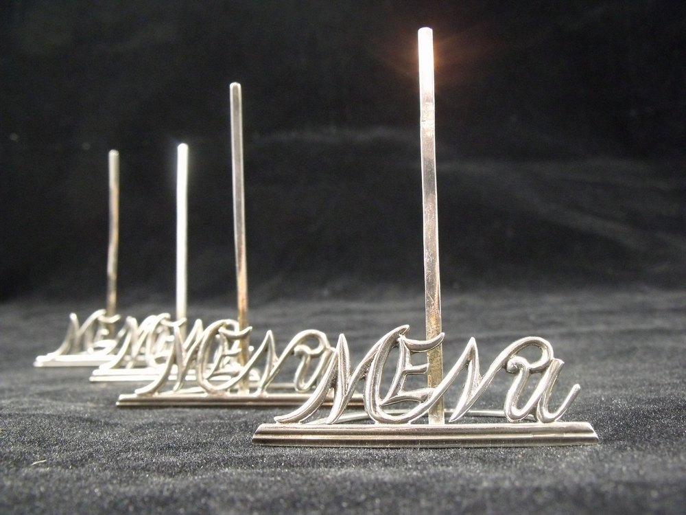 Antiques Atlas Set Of Silver Menu Holders