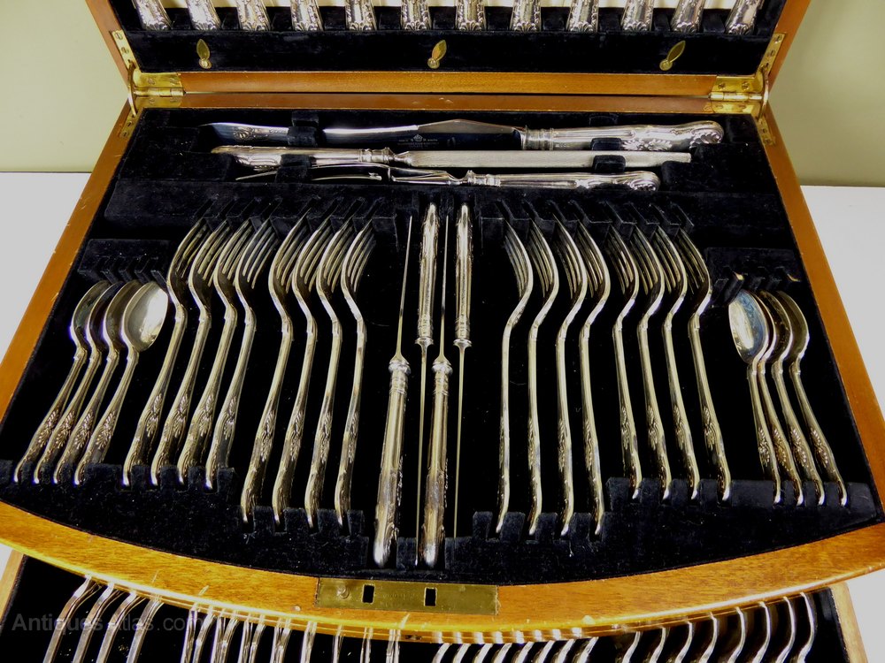 Antiques Atlas Vintage Sterling Silver Canteen Of Cutlery For 8