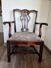 Fine Chippendale Period Open Armchair 