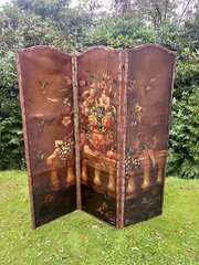Painted Leather Screen 