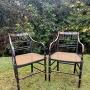 Pair Regency Painted Armchairs 