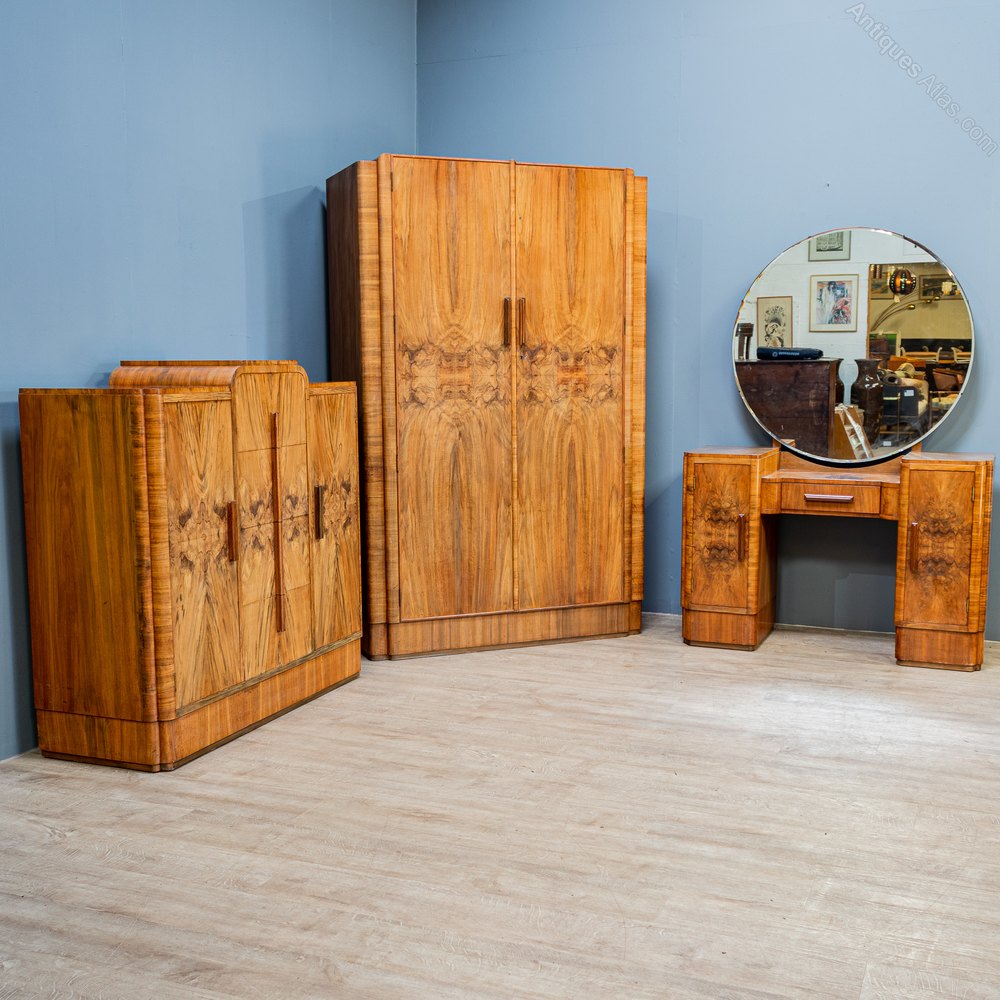 Art Deco Walnut Bedroom Suite Antiques Atlas