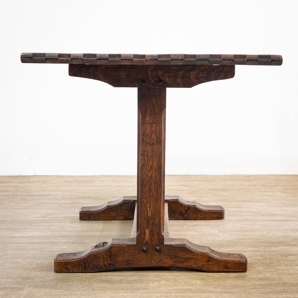 Arts And Crafts Limed Oak Refectory Table Antiques Atlas