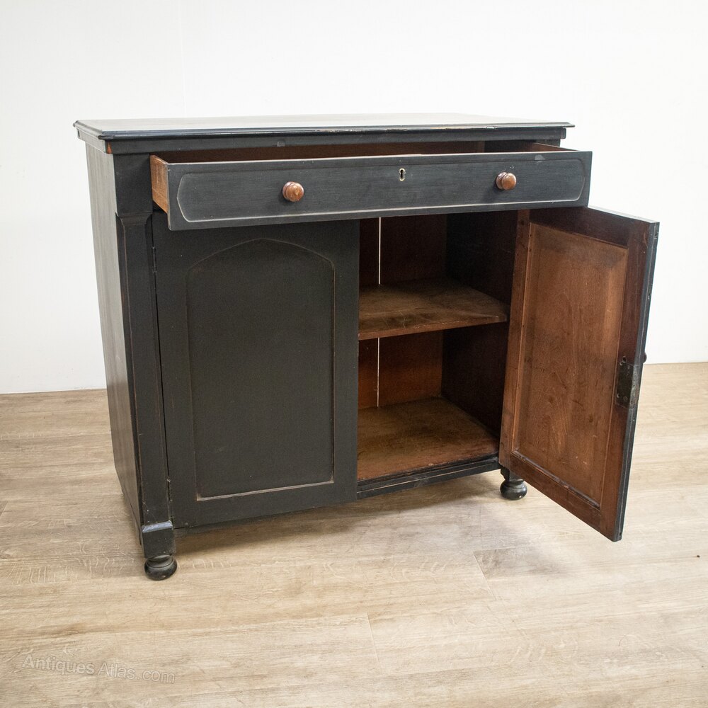 Black Painted Victorian Cupboard Antiques Atlas