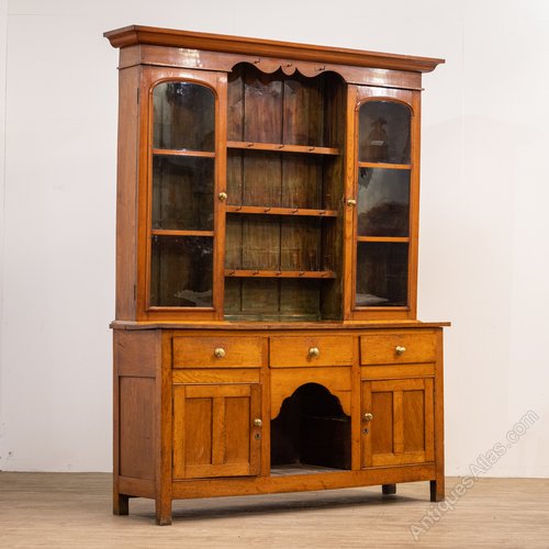 Large Oak Victorian Dresser With Glazed Antiques Atlas