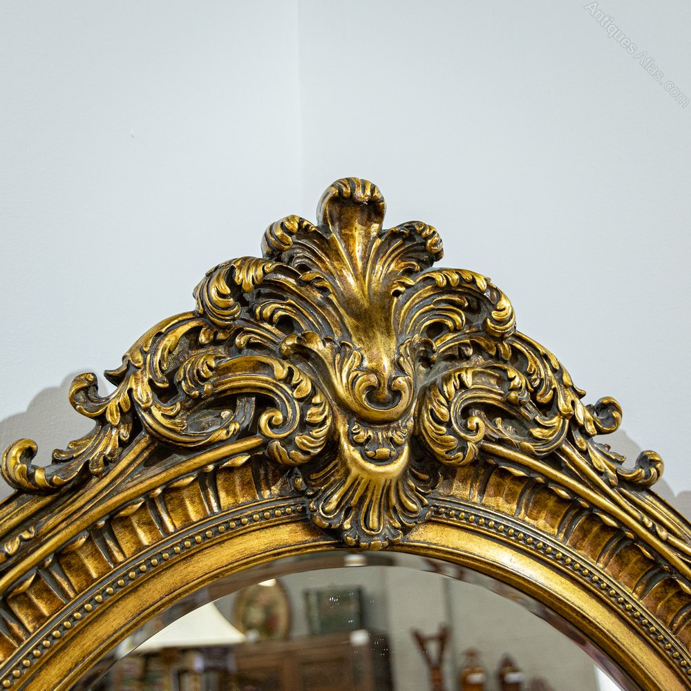 Antiques Atlas Large Oval Gilt Mirror