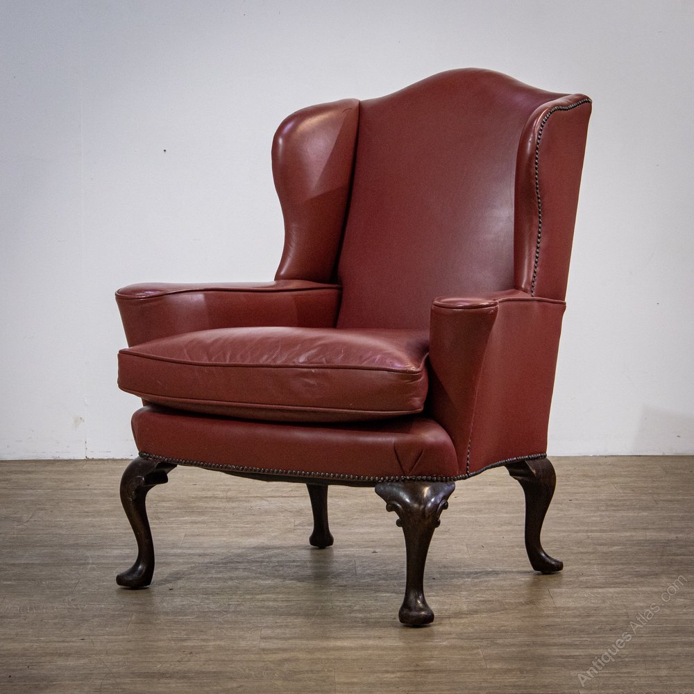 Leather Wing Armchair Antiques Atlas