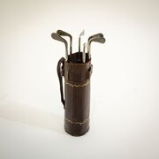 Rare Set Of Golf Cocktail Sticks In Bag