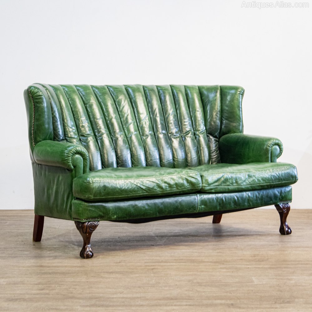 Tetrad Blake Green Leather Sofa Antiques Atlas