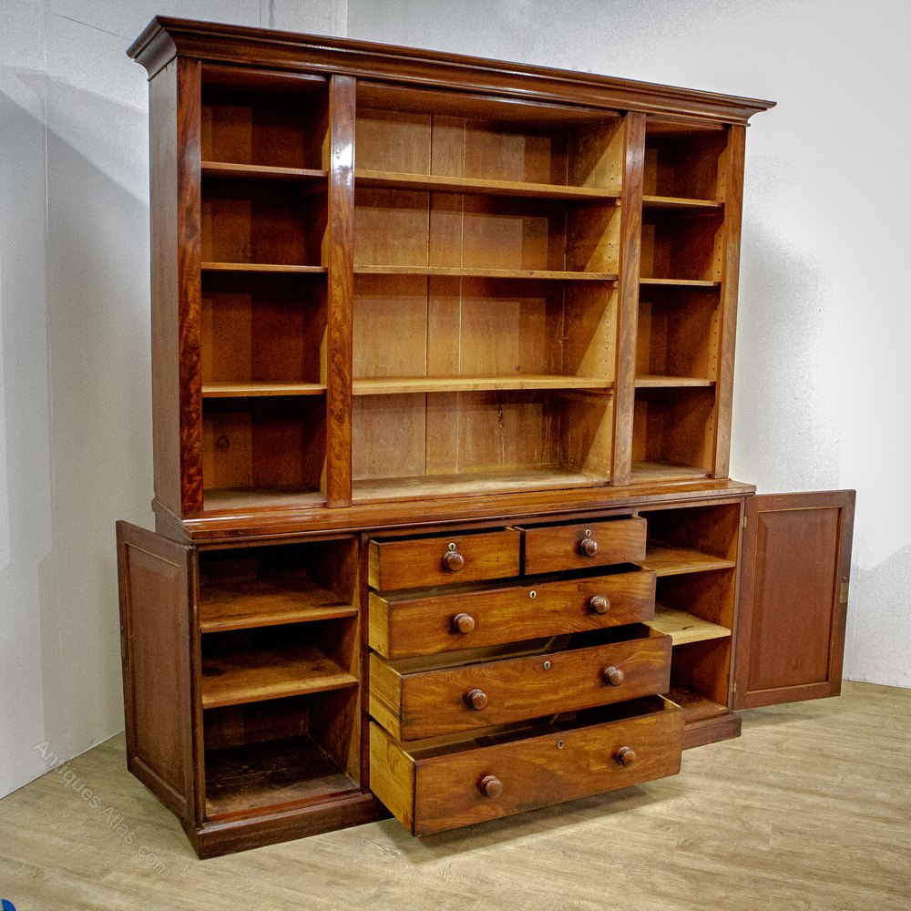 Victorian Large Mahogany Bookcase Antiques Atlas
