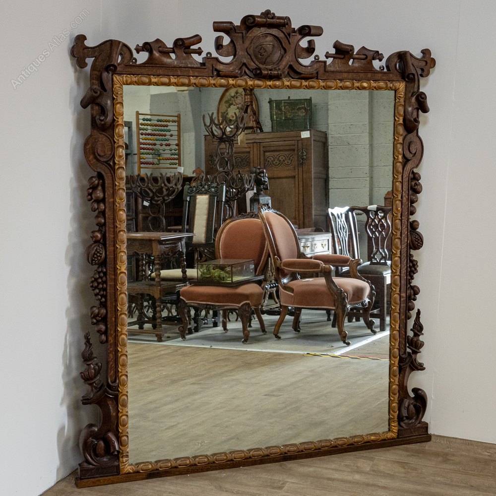 Antiques Atlas Victorian Oak Framed Mirror