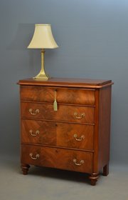 A Biedermeier Mahogany Chest Of Drawers