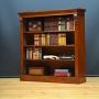Late Victorian Figured Walnut Open Bookcase