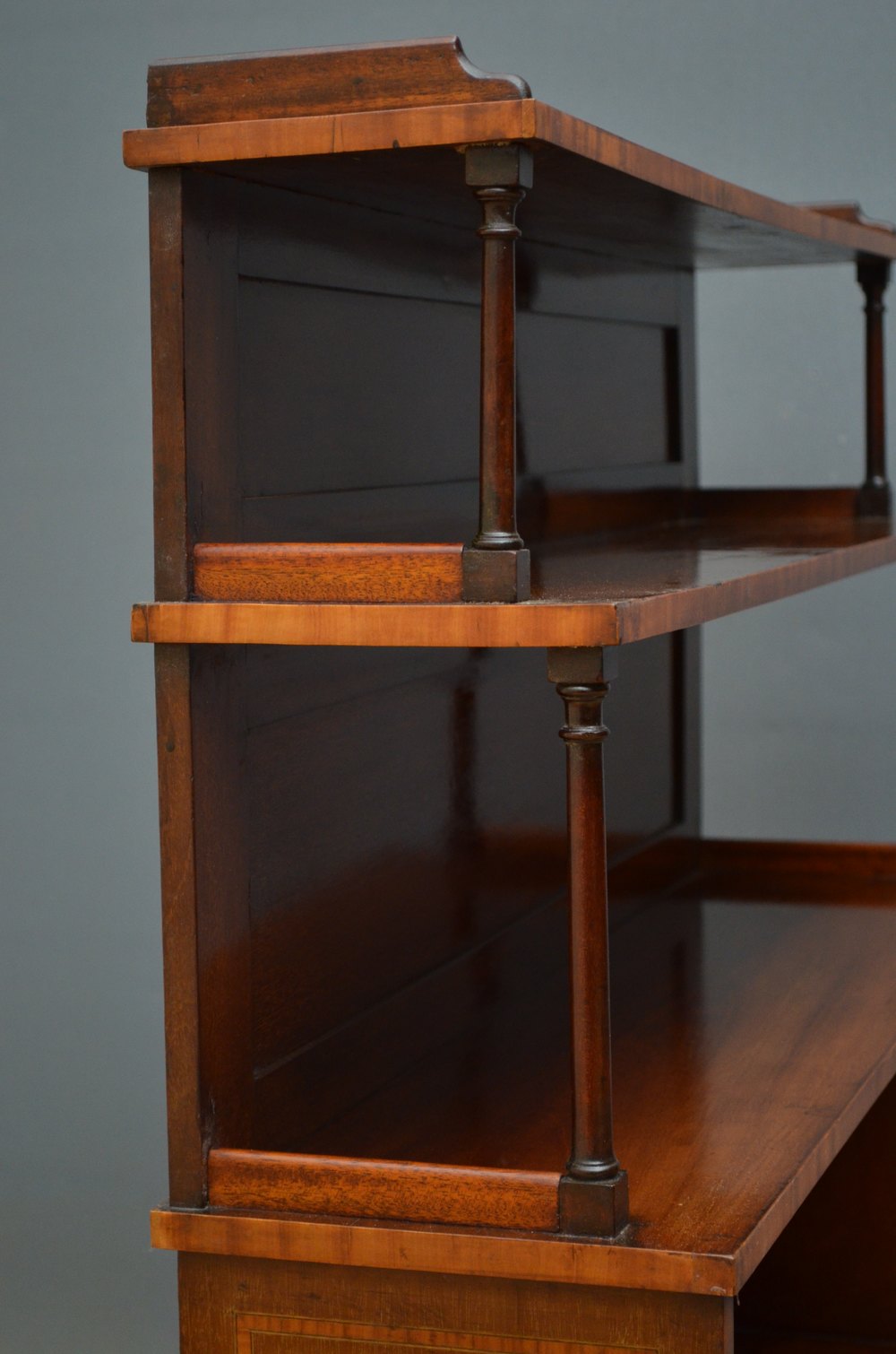 Late Victorian Waterfall Bookcase In Mahogany Antiques Atlas