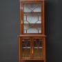 Slim Edwardian Mahogany Display Cabinet