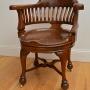 Victorian Solid Oak Office Chair