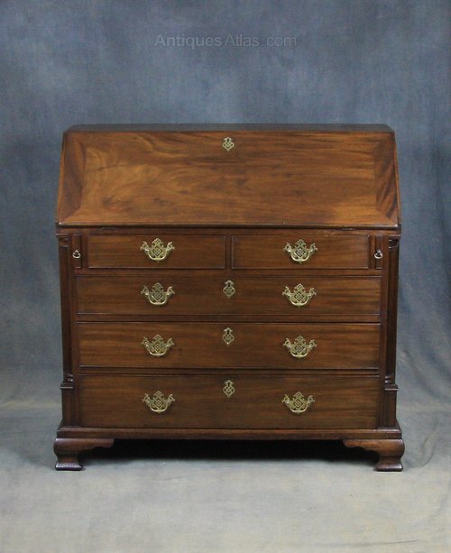 Fine George II Mahogany Bureau