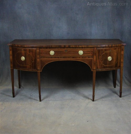 Georgian Mahogany Bow Fronted Sideboard