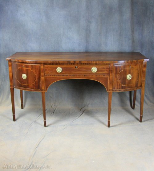 Georgian Mahogany Bow Fronted Sideboard