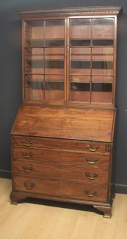 Georgian Mahogany Bureau Bookcase