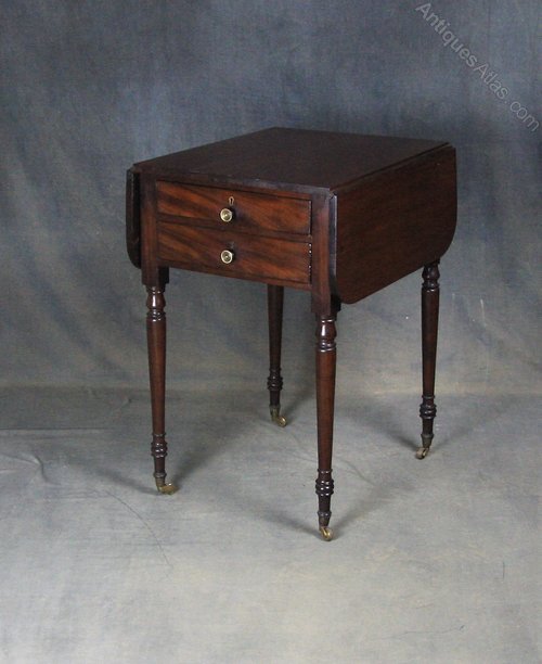 Regency Mahogany Pembroke Work / Writing Table