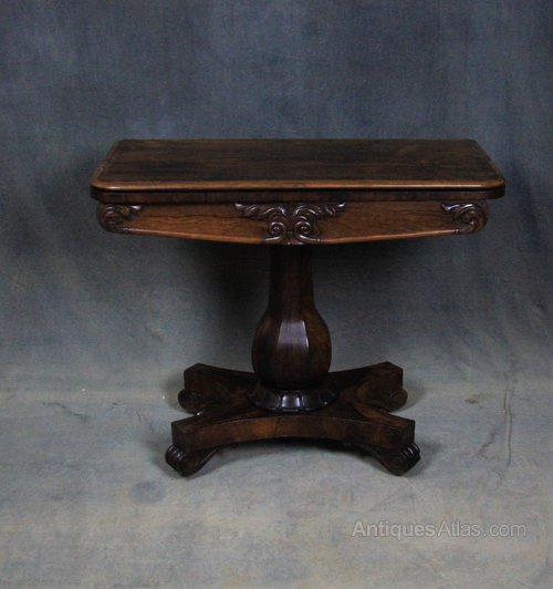 William IV Rosewood Card Table