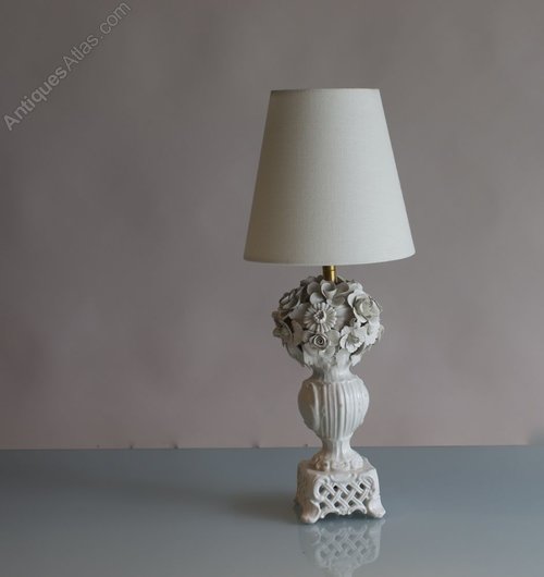 Antiques Atlas Petite White Ceramic Bedside Lamp