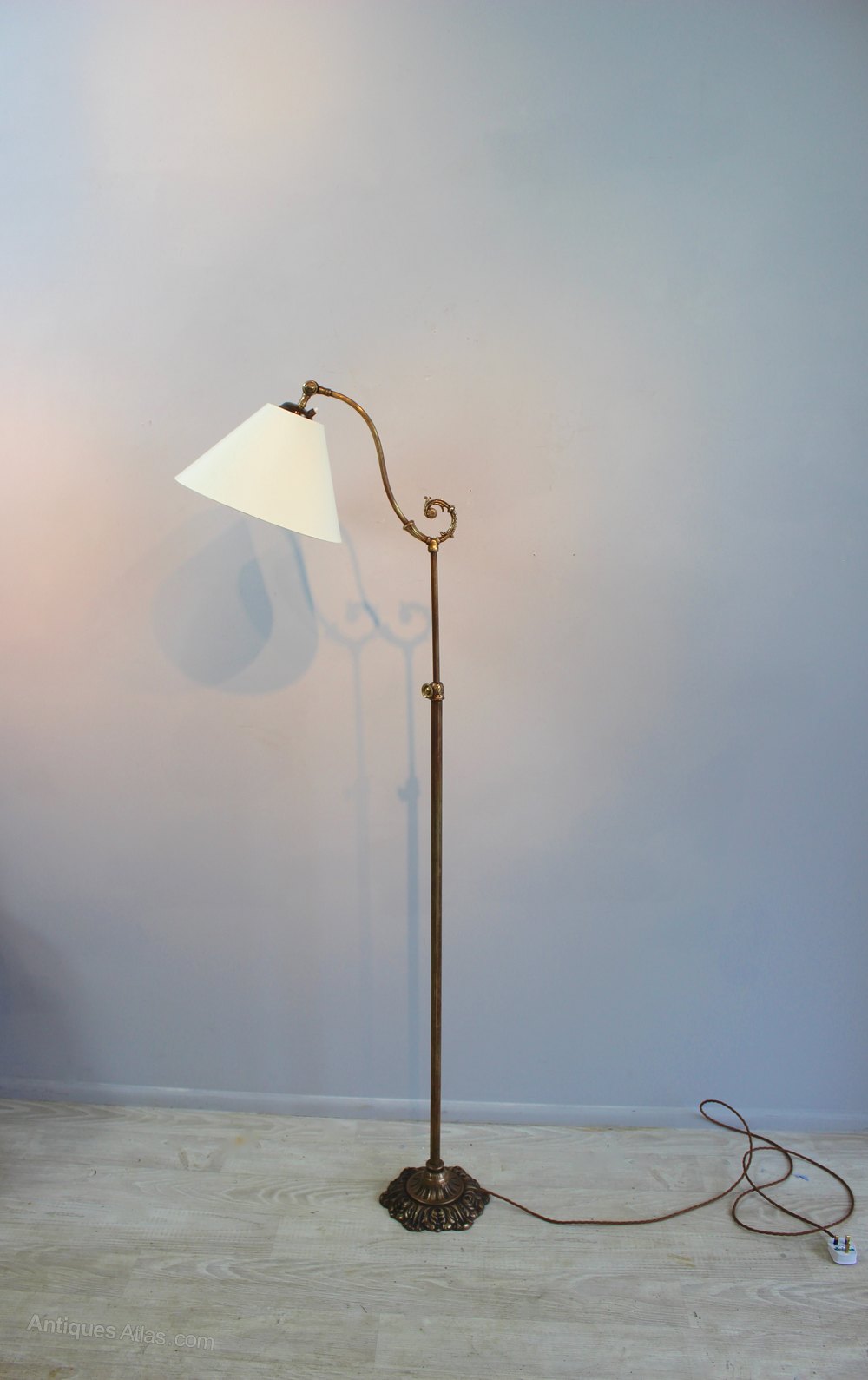 Antiques Atlas Pretty Brass French Adjule Height Floor Lamp Pretty Brass French Adjule Height Floor Lamp